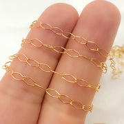 14K Gold Rhomb Link Chains